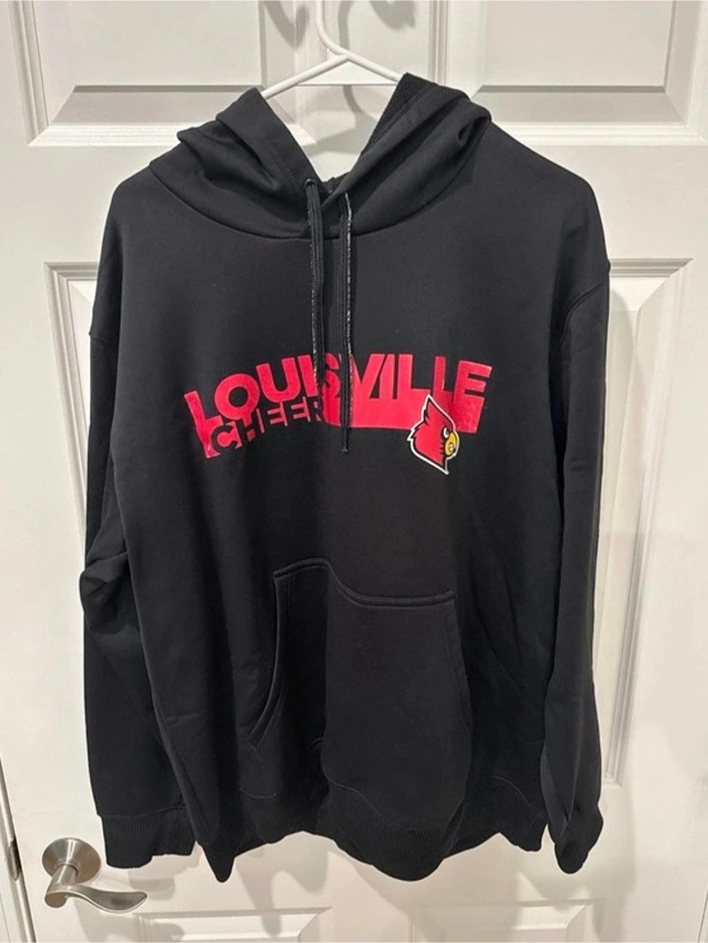 adidas Louisville Cardinals Climawarm Hoodie Black & Red XL